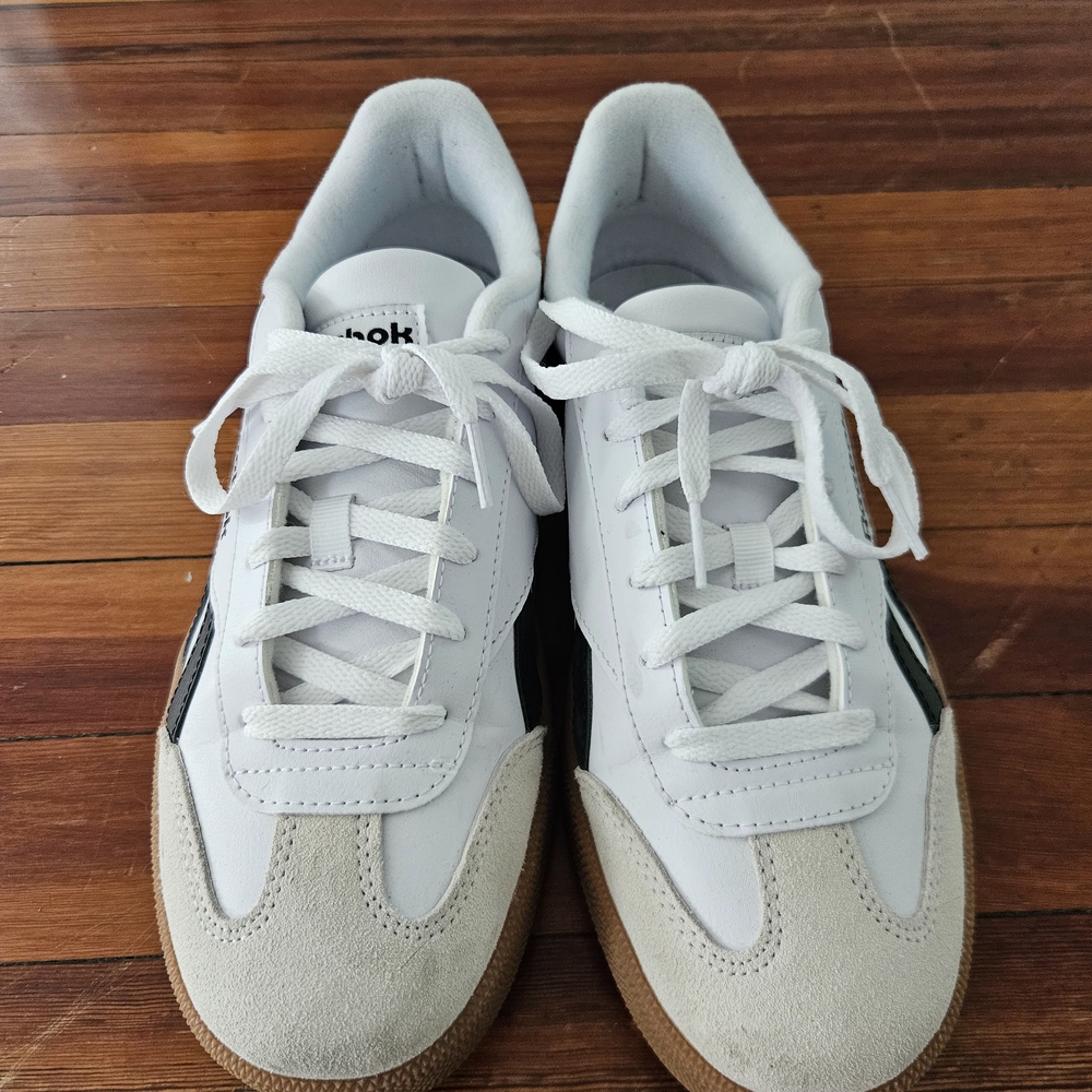 Reebok Men's White and Black Sneakers